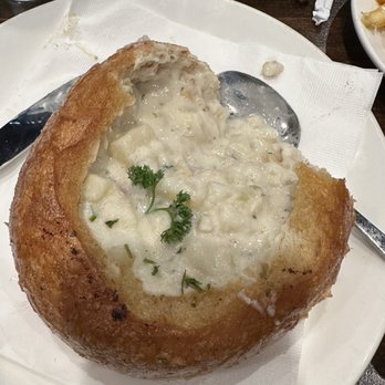 Captains Grill - Upland - Clam chowder in a bread bowl - Seafood Near Me - Upland, California Captains Grill - Upland - Clam chowder in a bread bowl - Seafood Near Me - Upland, California