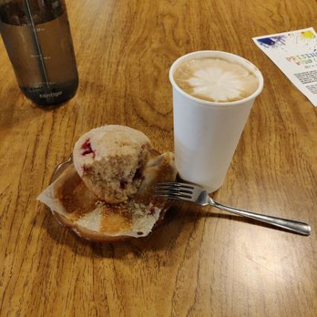 Fire Escape Coffee House - Home made muffin with home grown strawberries. Delish!!! The baristas do a great job helping to create tasty coffee options. - Coffee & Tea Near Me - Chanute, Kansas Fire Escape Coffee House - Home made muffin with home grown strawberries. Delish!!! The baristas do a great job helping to create tasty coffee options. - Coffee & Tea Near Me - Chanute, Kansas