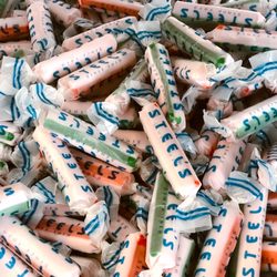 Steel's Fudge - Salt water taffy. Raspberry lemonade is a favorite