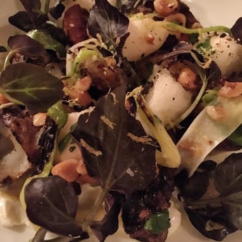 Roberta's - Grilled and fried sunchoke with Asian pear, hazelnuts, and Miticrema - Pizza Near Me - Brooklyn, New York