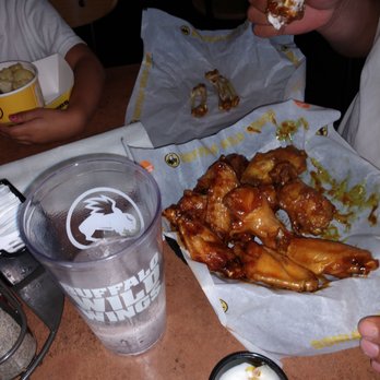 Buffalo Wild Wings - When you don't get brought a tray for you eaten wing. I guess you must improvise. - Chicken Wings Near Me - Sparks, Nevada