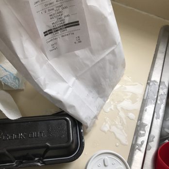 Cook Out - Slaw juice mess, from a slack crew member that didn't close the slaw top all the way and put it in the bag sideways. How smart was that?! - American Near Me - Riverdale, Georgia