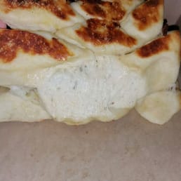 The inside of the bread, completely raw dough. Unless you want food you can't eat, like this, do not eat here. The inside of the bread, completely raw dough. Unless you want food you can't eat, like this, do not eat here.