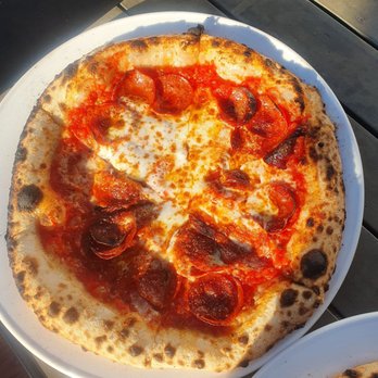2145 Eats - Pepperoni apparently social distancing - Pizza Near Me - Costa Mesa, California