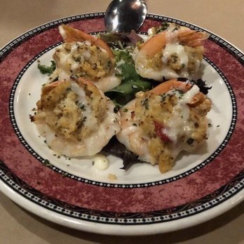Grotto - STUFFED SHRIMP $14 Jumbo shrimp stuffed with lump crab, sweet herb butter sauce - Italian Near Me - Syracuse, New York Grotto - STUFFED SHRIMP $14 Jumbo shrimp stuffed with lump crab, sweet herb butter sauce - Italian Near Me - Syracuse, New York