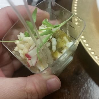 The Wild Thyme Company - Mexican corn shot. Had a kick! - Caterers Near Me - San Diego, California The Wild Thyme Company - Mexican corn shot. Had a kick! - Caterers Near Me - San Diego, California