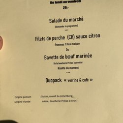Restaurant la Nautique - Menu du jour