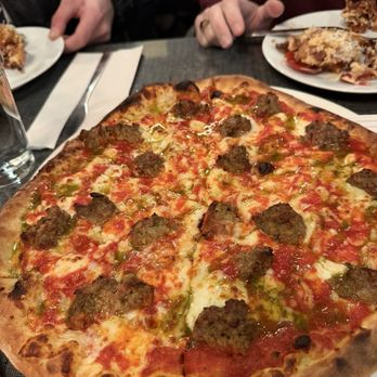 Stoked Wood Fired Pizza - Meatball & Ricotta (12 inch) - Pizza Near Me - Brookline, Massachusetts Stoked Wood Fired Pizza - Meatball & Ricotta (12 inch) - Pizza Near Me - Brookline, Massachusetts