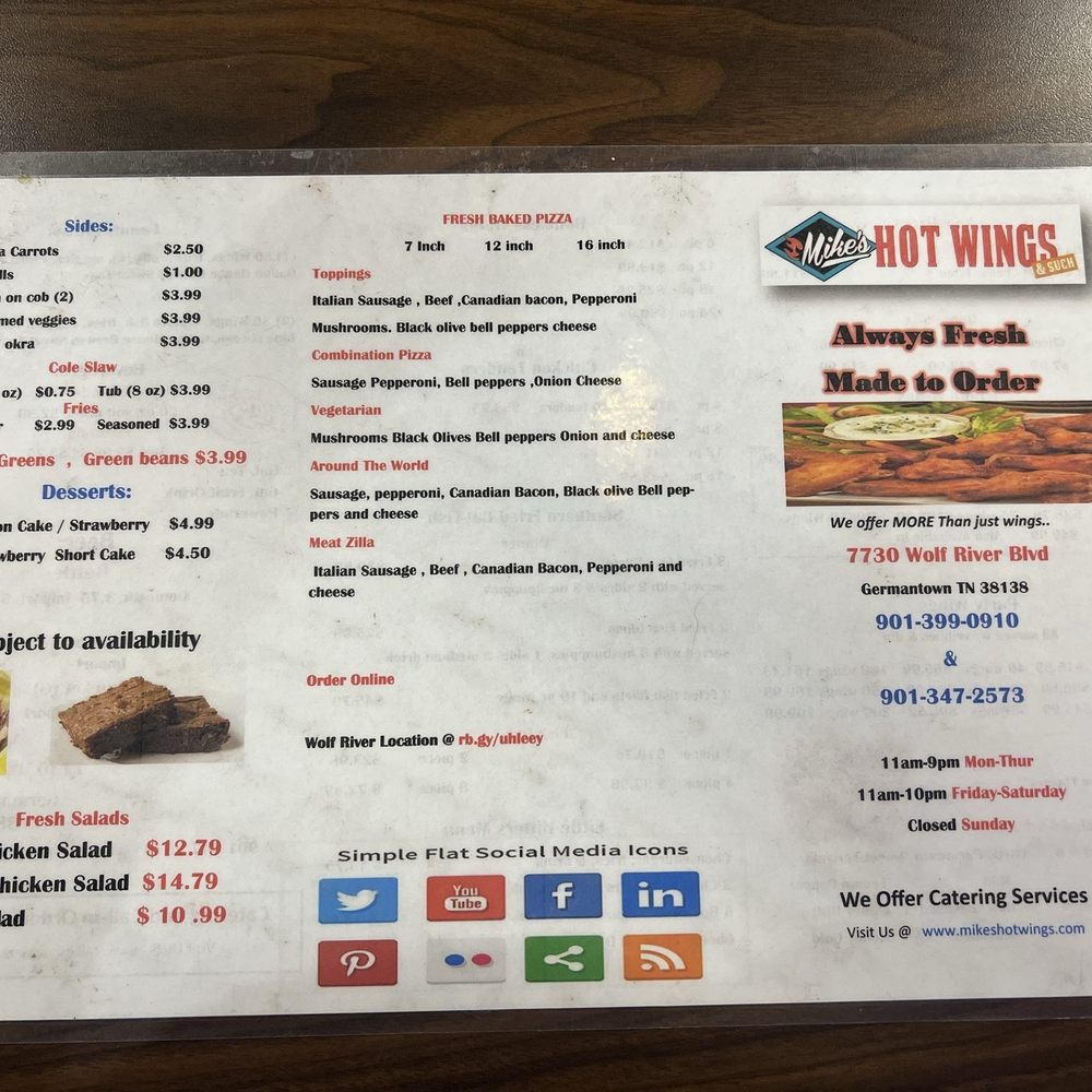 Mike's Hot Wings & Such - Menu - Chicken Wings Near Me - Collierville, Tennessee Mike's Hot Wings & Such - Menu - Chicken Wings Near Me - Collierville, Tennessee