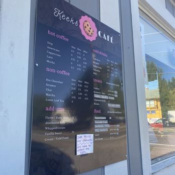 Keeks Cafe - Drive thru menu - Bakeries Near Me - Boring, Oregon