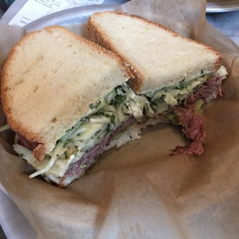 Flour Bakery + Cafe - Roasted Lamb (cucumber raita, shaved fennel, herbed tahini, ras el hanout, focaccia - $9.5 for full sandwich) - Bakeries Near Me - Boston, Massachusetts