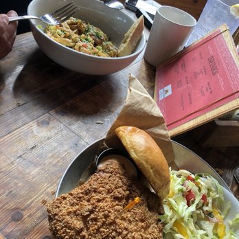 Sunset Pointe - Fried grouper sandwich and Shrimp pasta - Bars Near Me - Fairhope, Alabama Sunset Pointe - Fried grouper sandwich and Shrimp pasta - Bars Near Me - Fairhope, Alabama