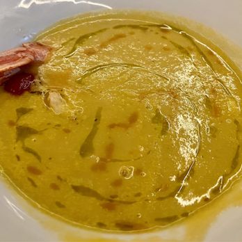 Stella's Cucina - Vellutata di Ceci e Scampi (soup with a large piece of shrimp) - Italian Near Me - Boulder, Colorado Stella's Cucina - Vellutata di Ceci e Scampi (soup with a large piece of shrimp) - Italian Near Me - Boulder, Colorado
