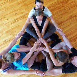 Blissworks Yoga & Healing Arts - Students work together to support each other.