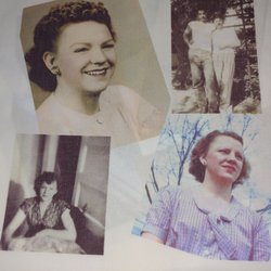 MCG Ink Prints - My late mom - various ages. Actual square doesn't have blue lines... I took a bad photo.