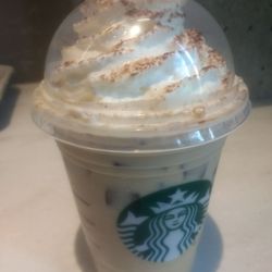Starbucks - Customized iced caffe latte.