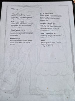 Menu photo 3 Palacio Cafe Santa Fe, NM
