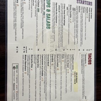 Matador - Menu - Mexican Near Me - San Francisco, California Matador - Menu - Mexican Near Me - San Francisco, California