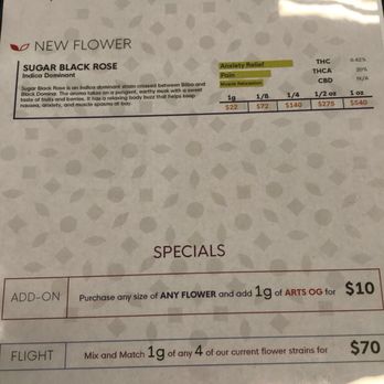 Noa Botanicals - Menu as of 11/18/17 - Cannabis Clinics Near Me - Honolulu, Hawaii
