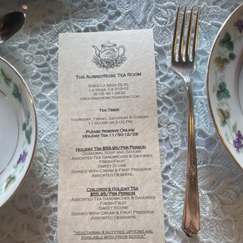 Aubrey Rose Tea Room - Tea Rooms Near Me - La Mesa, California
