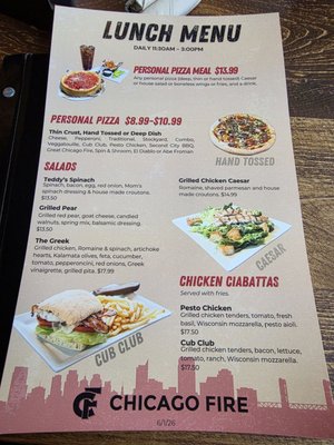 Menu photo 2 Chicago Fire Sacramento, CA Menu photo 2 Chicago Fire Sacramento, CA