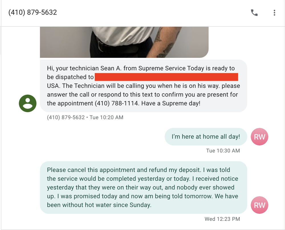 Slide of Supreme Service Today