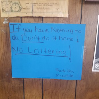 Willie's Bar-B-Que - This sign is posted inside the establishment. - Barbeque Near Me - Austin, Texas