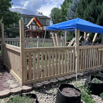 Wieland Builders - Not a great shot but this is the unfinished fence I built around a garden. - General Contractors Near Me Wieland Builders - Not a great shot but this is the unfinished fence I built around a garden. - General Contractors Near Me