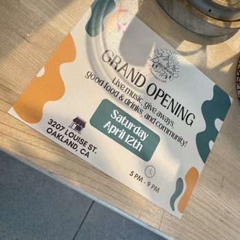 Discover Community Cafe - Grand opening April 12th from 5-9pm - Cafes Near Me - Oakland, California Discover Community Cafe - Grand opening April 12th from 5-9pm - Cafes Near Me - Oakland, California