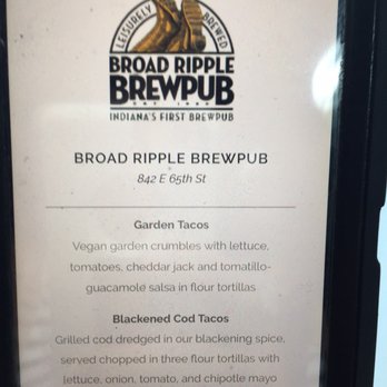 Broad Ripple Brewpub - Taco week specials. - Vegetarian Near Me - Indianapolis, Indiana