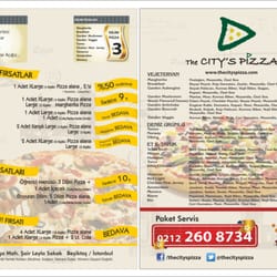 The City's Pizza - Menü