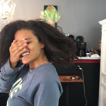Head Designs Salon - Before picture. Almost No natural curl! - Hair Salons Near Me - Oakland, California