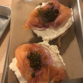 The Bagel Mill - Open-faced lox bagel - Bagels Near Me - Petaluma, California The Bagel Mill - Open-faced lox bagel - Bagels Near Me - Petaluma, California