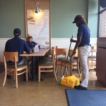Jersey Mike's Subs - Employees relaxing at tables instead of allowing customers to sit down. There were no other tables available. - Fast Food Near Me - Hiram, Georgia Jersey Mike's Subs - Employees relaxing at tables instead of allowing customers to sit down. There were no other tables available. - Fast Food Near Me - Hiram, Georgia