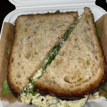 Cafe Santo - Herb Egg Salad Sandwich ($12.50) Apparently you can add bacon for $1.50 more, according to their website. - Caterers Near Me - Montebello, California Cafe Santo - Herb Egg Salad Sandwich ($12.50) Apparently you can add bacon for $1.50 more, according to their website. - Caterers Near Me - Montebello, California