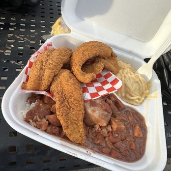 Queen's Cuisine - Fried fish , Mac and cheese, and red beans - Caterers Near Me - Kenner, Louisiana
