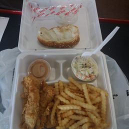 Generous serving of fries; Loved the Texas Toast! Generous serving of fries; Loved the Texas Toast!