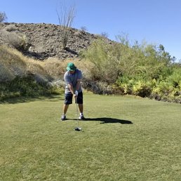 Several elevated tee shots.