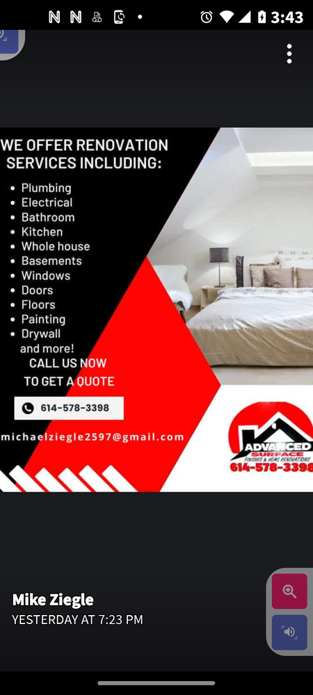 Slide of Advanced surface finishes and home renovations