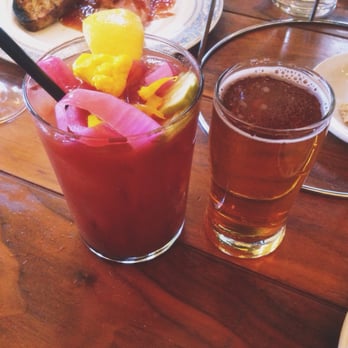 The Publican - Bloody mary and fist city pale ale accompaniment - New American Near Me - Chicago, Illinois The Publican - Bloody mary and fist city pale ale accompaniment - New American Near Me - Chicago, Illinois
