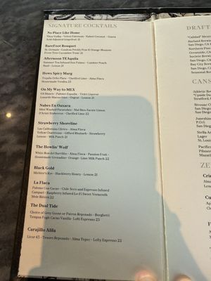 Menu photo 8 VAGA Restaurant & Bar Encinitas, CA