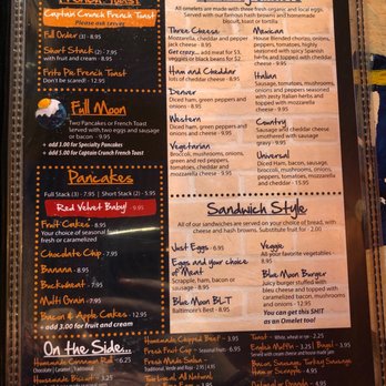 Blue Moon Cafe - Menu - Breakfast & Brunch Near Me - Baltimore, Maryland