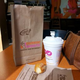 Caramel coffee with four little Munchkins [ Glazed]