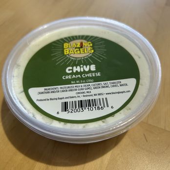 Blazing Bagels - Chive cream cheese - Bagels Near Me - Seattle, Washington