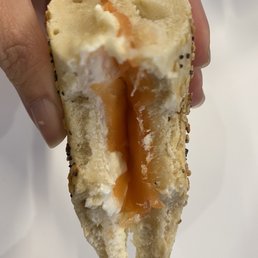 Bagel nova lox and cream cheese