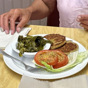 The Serving Spoon - Salmon croquettes and collard greens.. - Breakfast & Brunch Near Me - Inglewood, California The Serving Spoon - Salmon croquettes and collard greens.. - Breakfast & Brunch Near Me - Inglewood, California