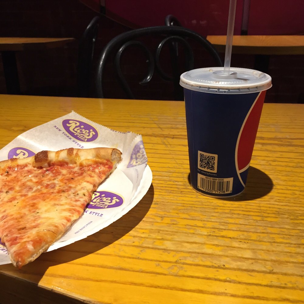 $4 slice and a soda.