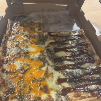 Santucci's Original Square Pizza - The mechanicsburg pizza with mushrooms instead of chicken - Pizza Near Me - Mechanicsburg, Pennsylvania Santucci's Original Square Pizza - The mechanicsburg pizza with mushrooms instead of chicken - Pizza Near Me - Mechanicsburg, Pennsylvania