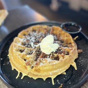 Mario’s Early Toast - Bacon Chocolate Waffle - Breakfast & Brunch Near Me - Roseville, California Mario’s Early Toast - Bacon Chocolate Waffle - Breakfast & Brunch Near Me - Roseville, California
