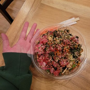 Code: Poke - Ahi and salmon poke (3 scoops) on white rice - Poke Near Me - Highlands Ranch, Colorado